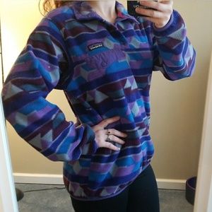 Purple Patagonia Pullover Sweater Synchilla